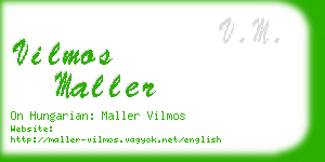 vilmos maller business card